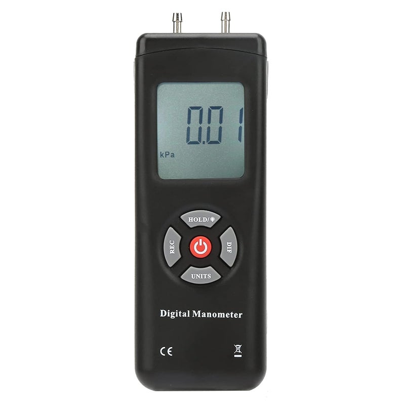 LiebeWH Digital Manometer Differential Pressure Gauge 11 Units with Backlit Display MaxMinAvg Data Retention for HVAC Ventilation Airflow Measurement - Image 4