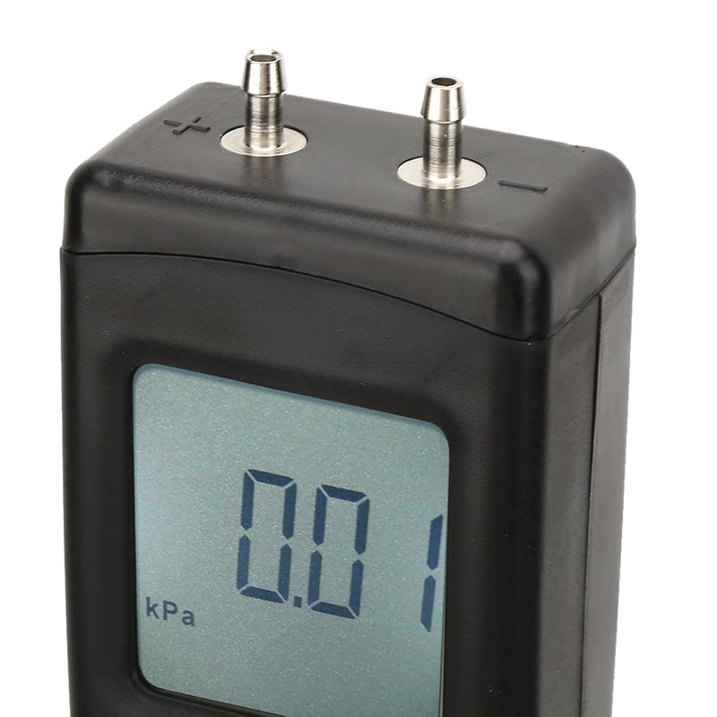 LiebeWH Digital Manometer Differential Pressure Gauge 11 Units with Backlit Display MaxMinAvg Data Retention for HVAC Ventilation Airflow Measurement - Image 2