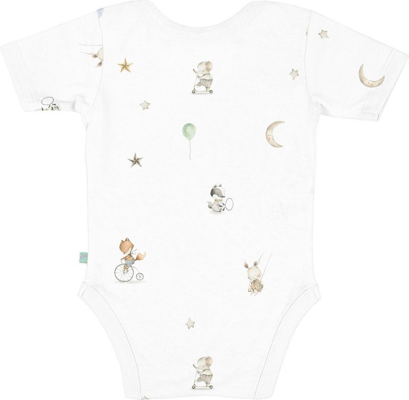 Casadora Baby Circus Organic Cotton Baby Short Sleeve Bodysuit - Image 2