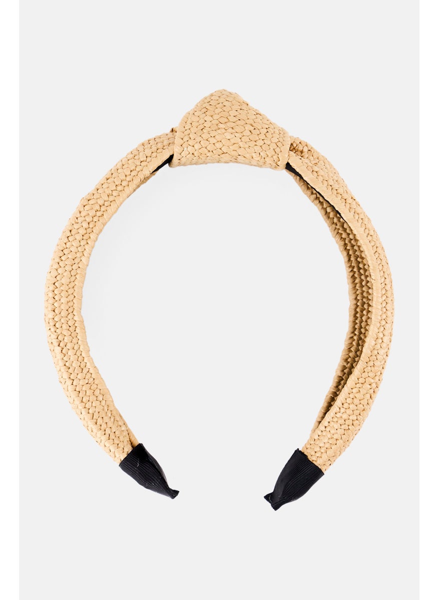 Orly Fashion Accessories Kids Girl Twisted Stripe Headband, Tan  - Image 1