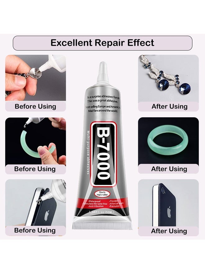Jewelry Glue for Making,  1PCS 50ML/1.69 fl oz Clear Adhesive for Rhinestone, Fabric, Multipurpose Super  for Phone Repair, Nail Art, Wood, Glass, Charms - Image 4