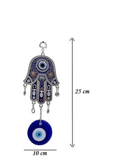 REBUY REBUY Turkish Evil Eye Wall Hanging Showpiece Hamsa Hand for Home, Office, House Protection and Prosperity  - Image 2