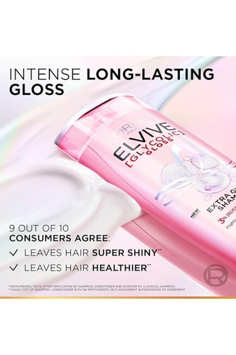 L'OREAL PARIS Loreal Paris Elvive Glycolic Gloss  Shampoo For Dull ,Porous Hair 600Ml - Image 3