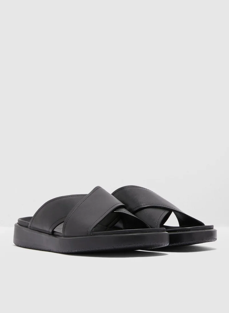 ECCO Flowt LX Cross Strap Slide Sandals