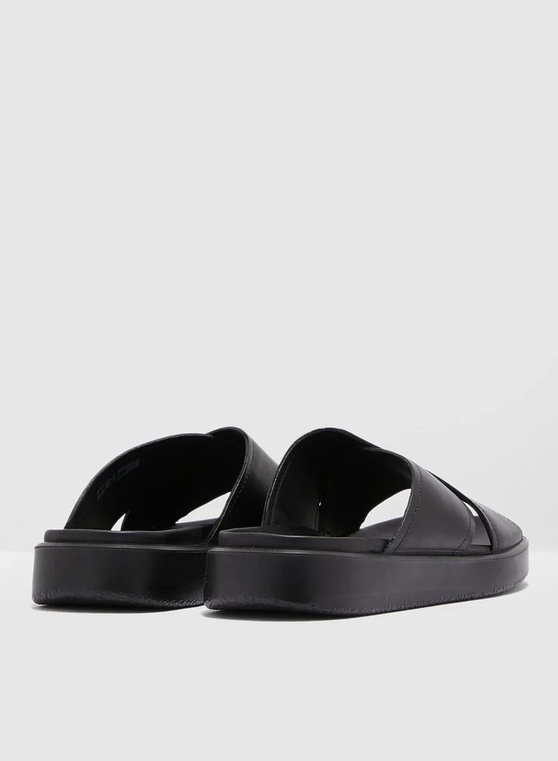 ECCO Flowt LX Cross Strap Slide Sandals