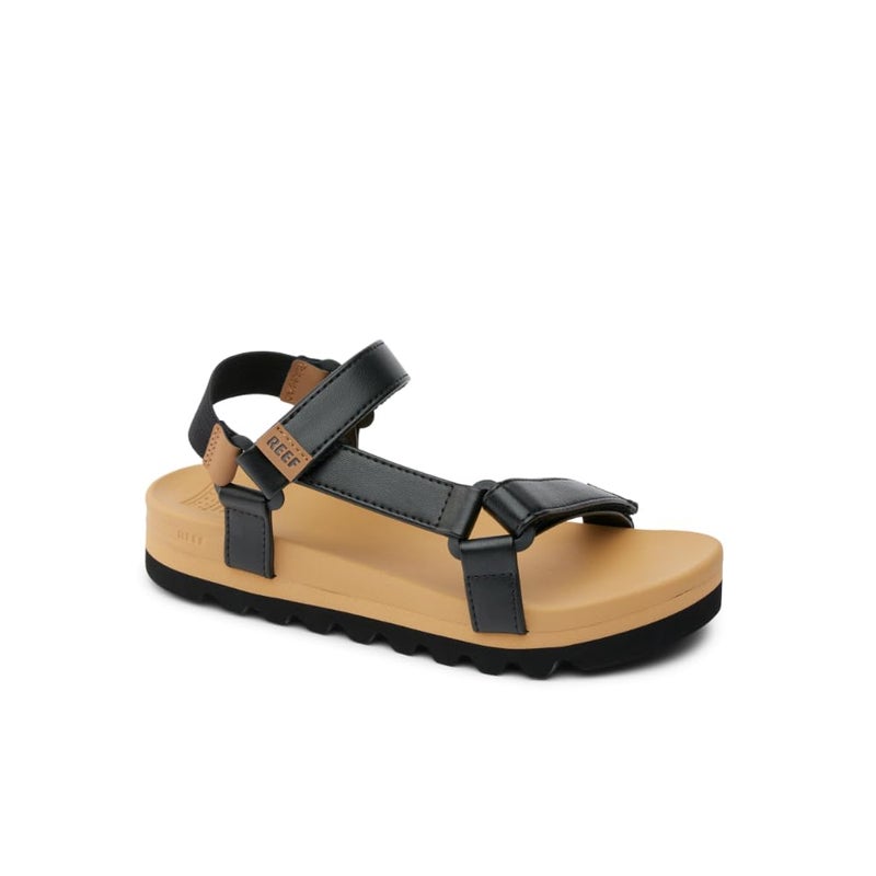 Reef Kids' Rem Hi Platform Sandal, Soft and Supportive Footbed, Adjustable Straps, Black/Tan, 1 - Image 2