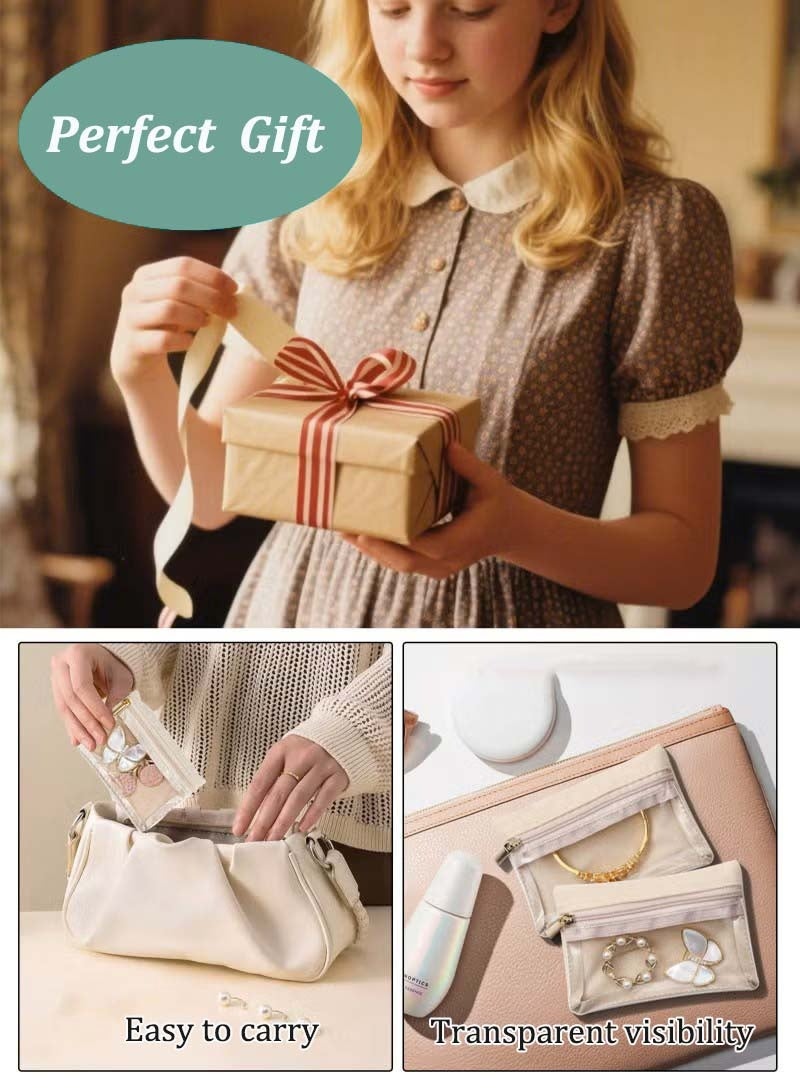 ثمانية فيبيهاوس منظم المجوهرات صندوق مجوهرات مع ١٢ حقيبة مخملية منظم إكسسوارات، علبة تنظيم المجوهرات حقيبة سفر لحفظ القلائد والخواتم والأقراط علبة إكسسوارات منظم مجوهرات منظم مجوهرات لعيد الحب وأعياد الميلاد وحفلات الزفاف تنظيمات اكسسوارات منظمات مجوهرات أفكار لتنظيم صناديق المجوهرات للنساء منظمات اكسسوارات (أخضر مقسم اكسسوارات 21.5 × 12.5 × 8.5 سم) - Image 5