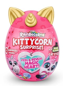 Zuru Rainbocorns Kittycorn Surprise Series 1 with 10 Surprises to Unbox, Peel and Reveal Heart, Stickers (colors may vary)