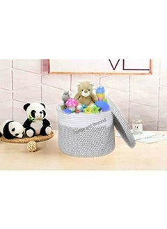 Textile and Beyond Textile and Beyond Boho Home Decor Small Box Rope Storage Organizer Jute Basket for Fruits Laundry Toy Gift Hamper Baby Tray for Living Room Kitchen Washroom 10x8 Inches  - Image 3
