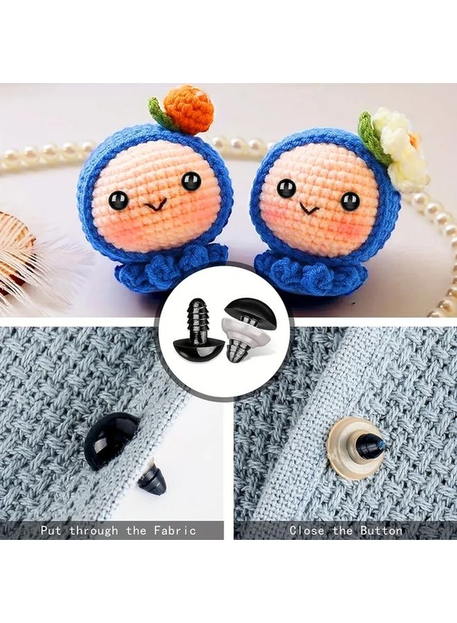 Amigurumi Safety Eyes With Washers 10mm 50pcs Black Plastic Crochet Eyes For Teddy Bears - Image 5