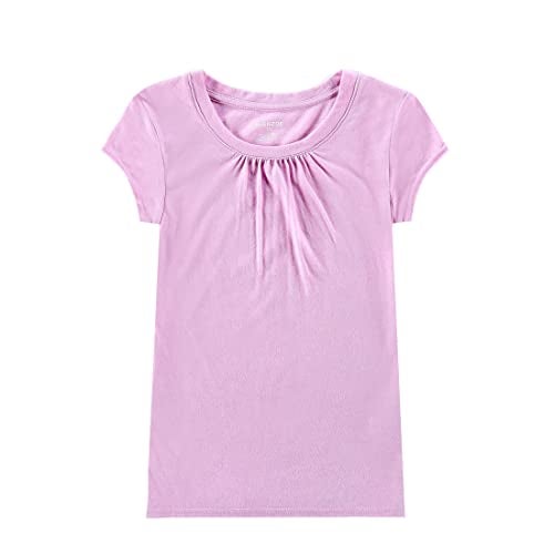 Bienzoe Girl School Uniform Breathable Quick-Dry Short Sleeve T-Shirt Pack C Yellow Pink Crocus Size 10-12 - Image 4