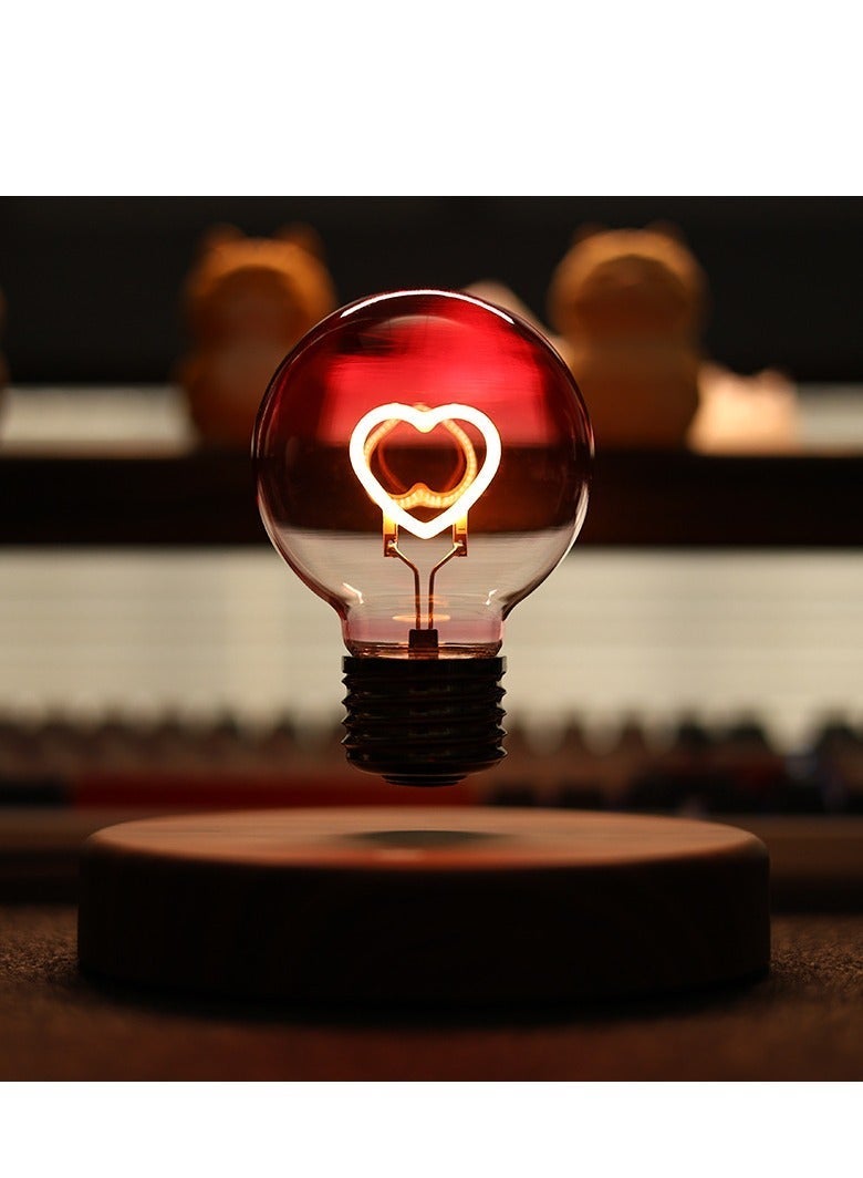 مصباح ليلي معلق مغناطيسيًا على شكل قلب | شحن لاسلكي و دوران 360 درجة | ضوء أجواء رومانسي للعشاق | هدية مثالية للزوجة أو الحبيبة في الأعياد والمناسبات والأعياد الميلادية - Image 1