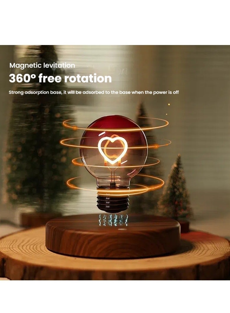 مصباح ليلي معلق مغناطيسيًا على شكل قلب | شحن لاسلكي و دوران 360 درجة | ضوء أجواء رومانسي للعشاق | هدية مثالية للزوجة أو الحبيبة في الأعياد والمناسبات والأعياد الميلادية - Image 3