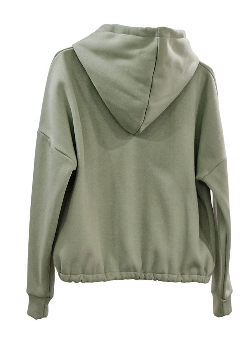 Styley - Lime Green Hoodies And Cap With Pink Pocket - Image 1