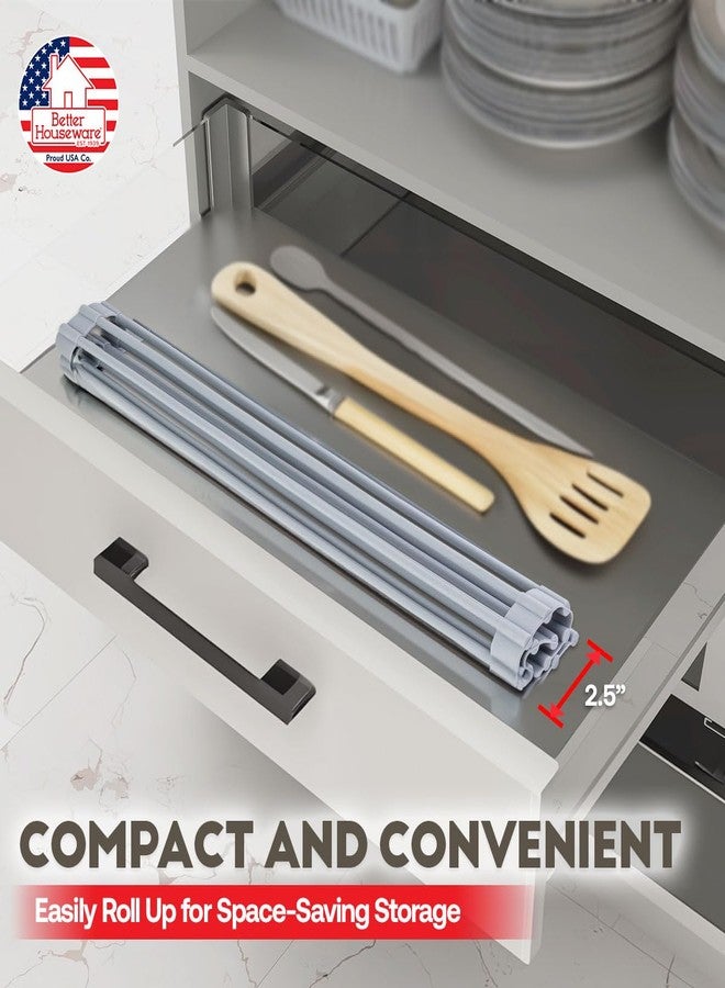 Better Houseware 1434 Over- Over-Sink Roll-Up Drying Rack, Grey - Image 3