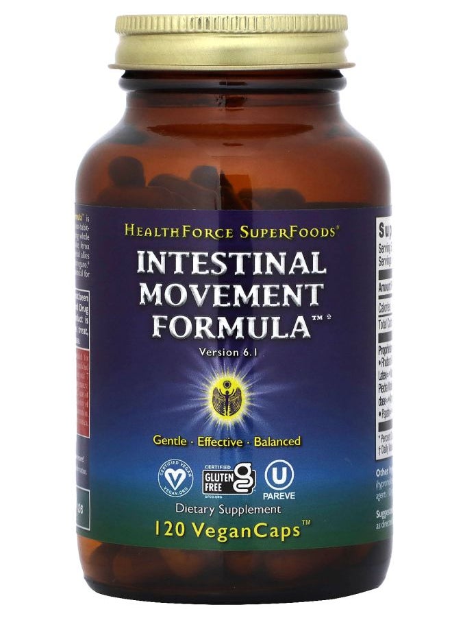 HEALTHFORCE SUPERFOODS Intestinal Movement Formula 120 Vegan Caps 