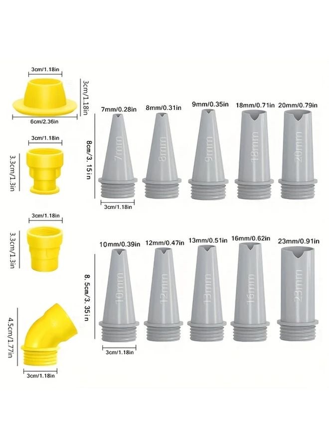 1 Set 15pcs Pro Silicone Caulking Gun Nozzle Durable Easy Clean Plastic Dispensing Tips - Image 4