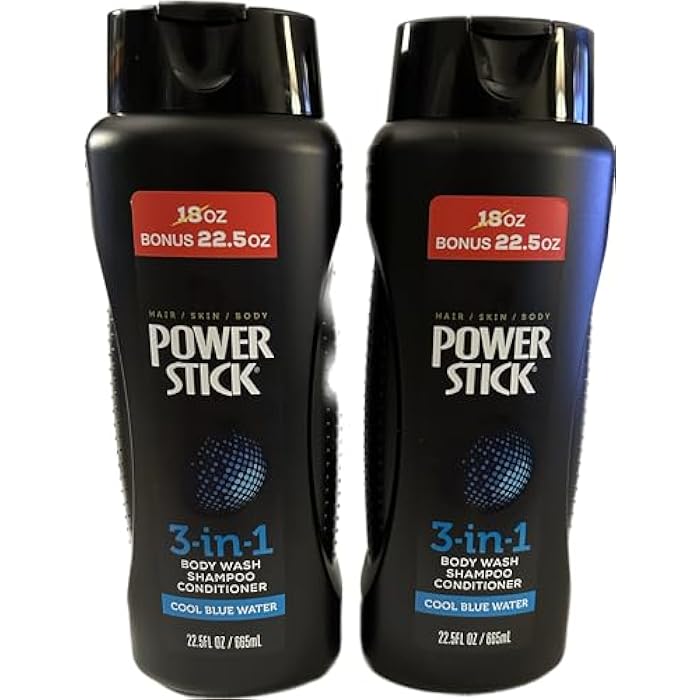 Power Stick PowerStick 3 in 1 Shampoo + Conditioner + Body Wash (2 EA 22.5 Oz) - Image 1