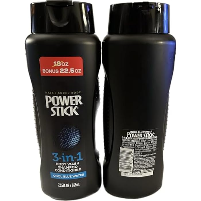 Power Stick PowerStick 3 in 1 Shampoo + Conditioner + Body Wash (2 EA 22.5 Oz) - Image 3