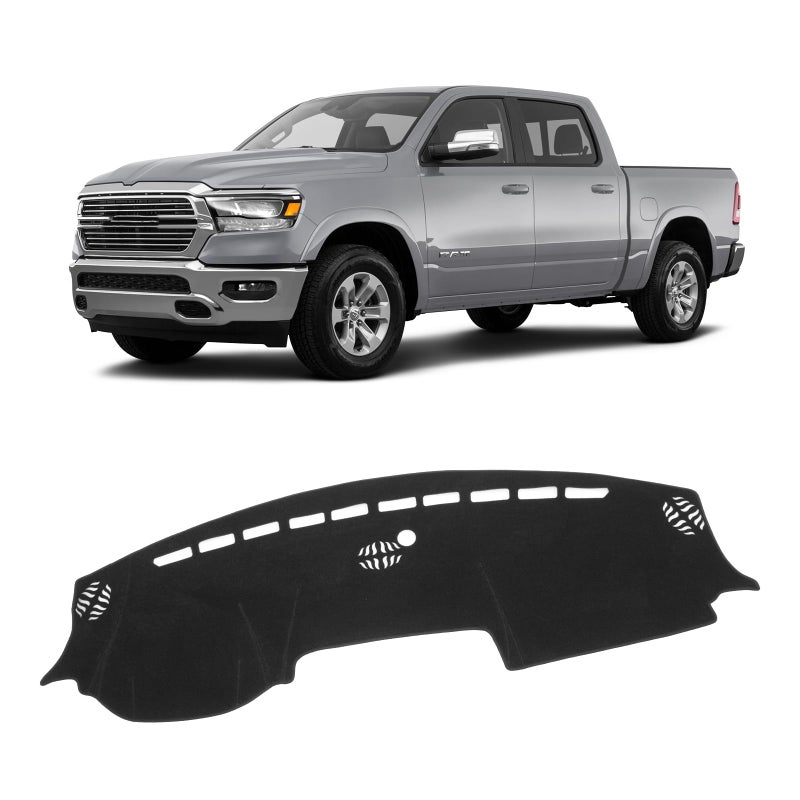 KUST Car Dash Cover for Dodge RAM 1500 2500 3500 20192024 2025 2026 NonSlip Interior for Dodge RAM Accessories Dashboard Cover Custom Fit Dash Mat Sunshade Windshield Glare Black