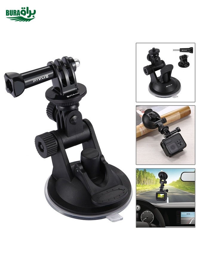 BURAQ - PULUZ 20 in 1 Accessories Combo Kits (Chest Strap + Head Strap + Suction Cup Mount + 3-Way Pivot Arm + J-Hook Buckles + Extendable Monopod + Tripod Adapter + Bobber Hand Grip + Storage Bag + Wrench) for GoPro, Insta360, DJI and Other Action Cameras - Image 1