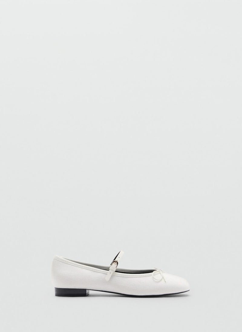 MANGO Ballerinas With Strip And Bow Detail  - Image 1