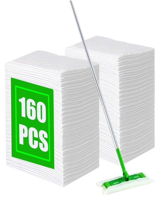 SUZZYVINE Dry Sweeping Cloths Mop Refills Disposable Floor Cleaning Wipes Compatible with Swiffer Sweeper, Unscented, 7.87"x11.81", Total 160 Count - Image 1
