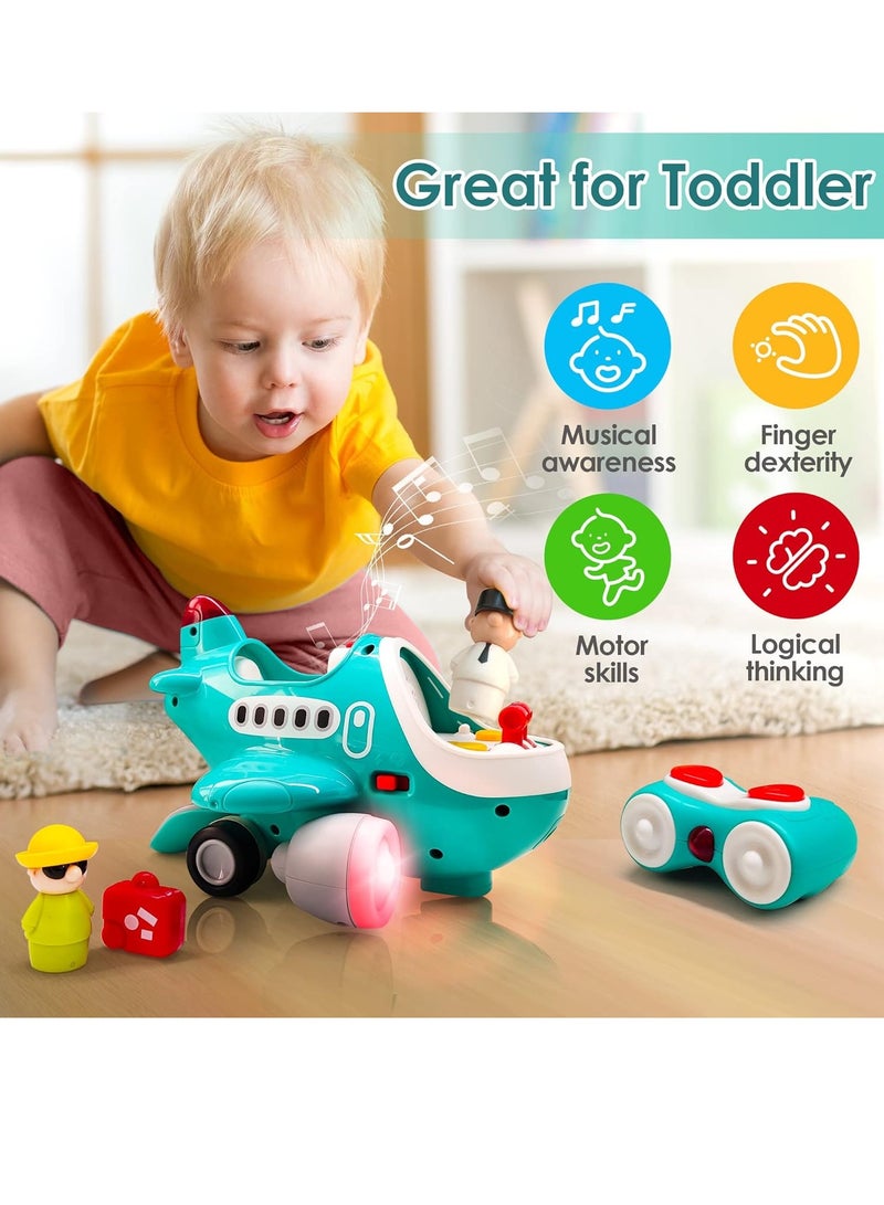 iplay Baby Airplane Car Toy, Cool Remote Control Plane Car Toy With Lights And Sound, Infant Musical RC Car Helicopter, Lightweight And Safe Kids Education Toy, (1pc, Mint Green) - Image 4