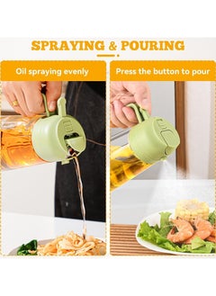 YOMNA 2-in-1 Oil Sprayer Bottle, 15.8oz /470ml Oil Dispenser and Olive Sprayer, Basic Oil Bottles for Kitchen, Cooking Oil Dispenser for Cooking Air Fryer  - Image 4