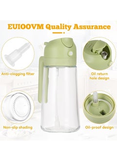 YOMNA 2-in-1 Oil Sprayer Bottle, 15.8oz /470ml Oil Dispenser and Olive Sprayer, Basic Oil Bottles for Kitchen, Cooking Oil Dispenser for Cooking Air Fryer  - Image 5