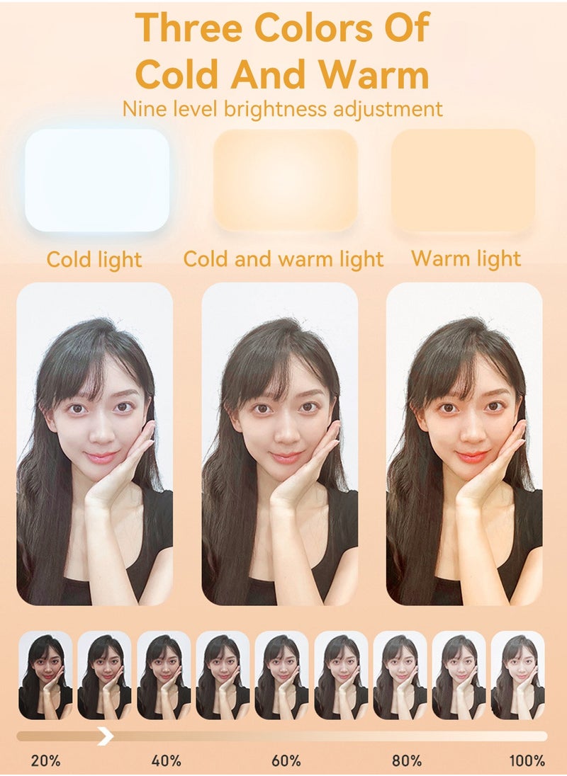 LEOKOR Rechargeable Selfie Light,Phone Light with 3 Lighting Mode/10 Brightness Level,360° Rotatable Phone Ring Light with USB Port,Portable Video Light for iPhone,iPad,Laptop,Makeup (Black)  - Image 2