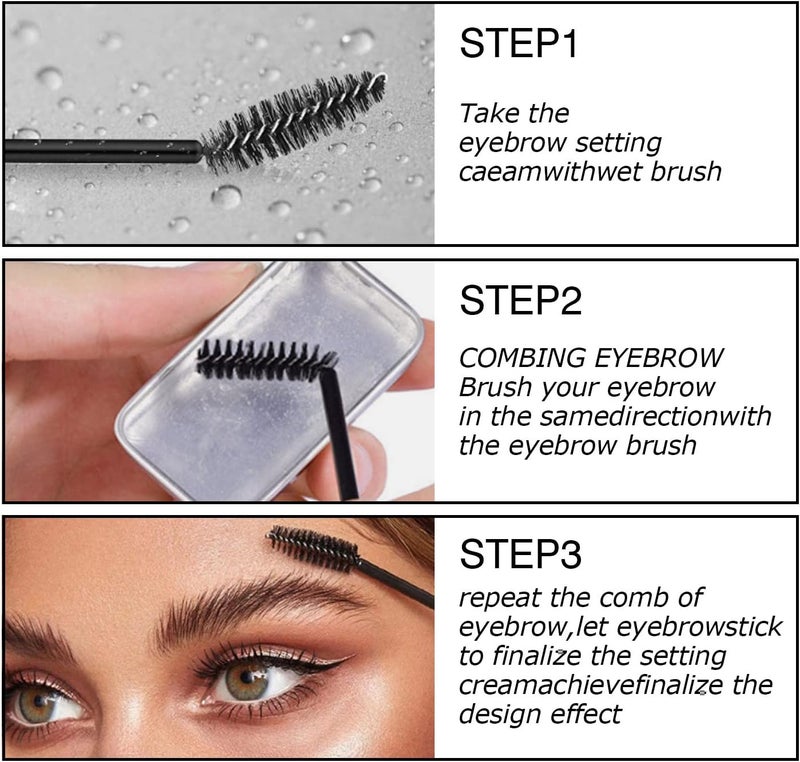 Eyebrow Soap Kit, 4D Brows Gel Long Lasting Eyebrow Setting Gel Waterproof Eyebrow Makeup Balm Pomade Cosmetics (0.7 Ounce (Pack of 1)) - Image 4