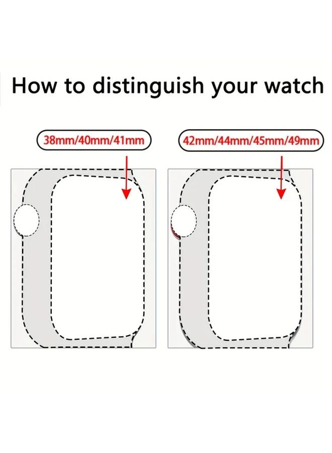 Starlight Color Stainless Steel Strap With PC Case For iWatch Series 9 8 7 45mm - Image 5