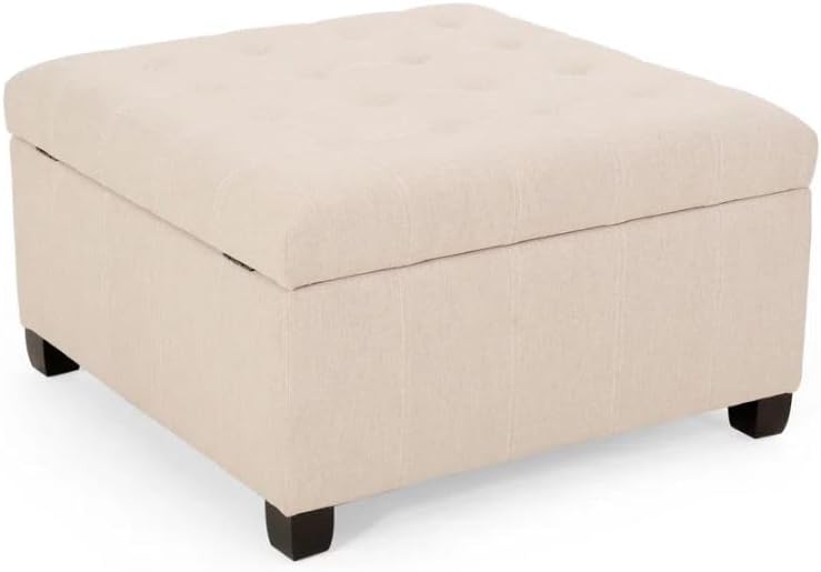 Comfynest Modern Square Tufted Storage Ottoman - Image 1