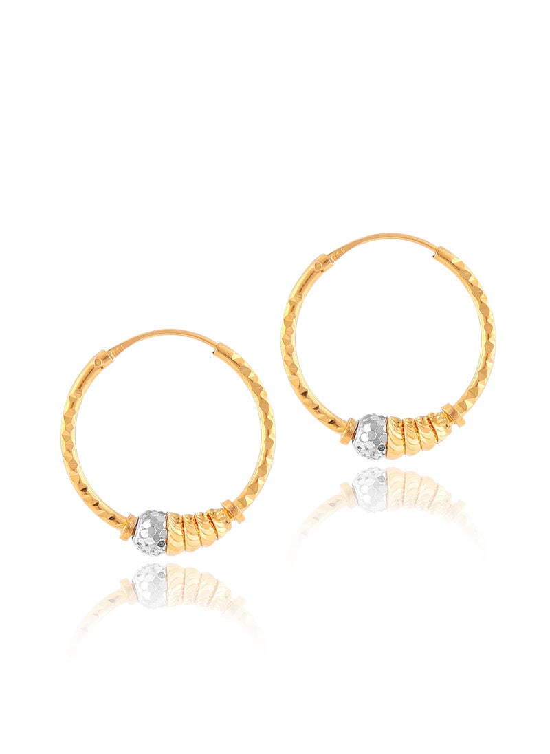 BAFLEH JEWELLERY - 22kt Gold Bali Earrings for Endless Elegance - Image 1
