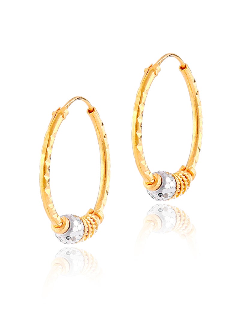 BAFLEH JEWELLERY - 22kt Gold Bali Earrings for Endless Elegance - Image 1