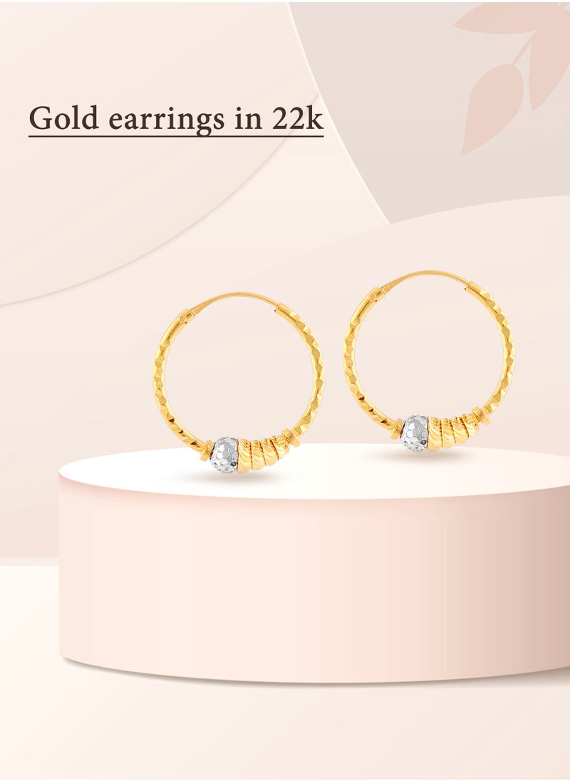 BAFLEH JEWELLERY - 22kt Gold Bali Earrings for Endless Elegance - Image 1