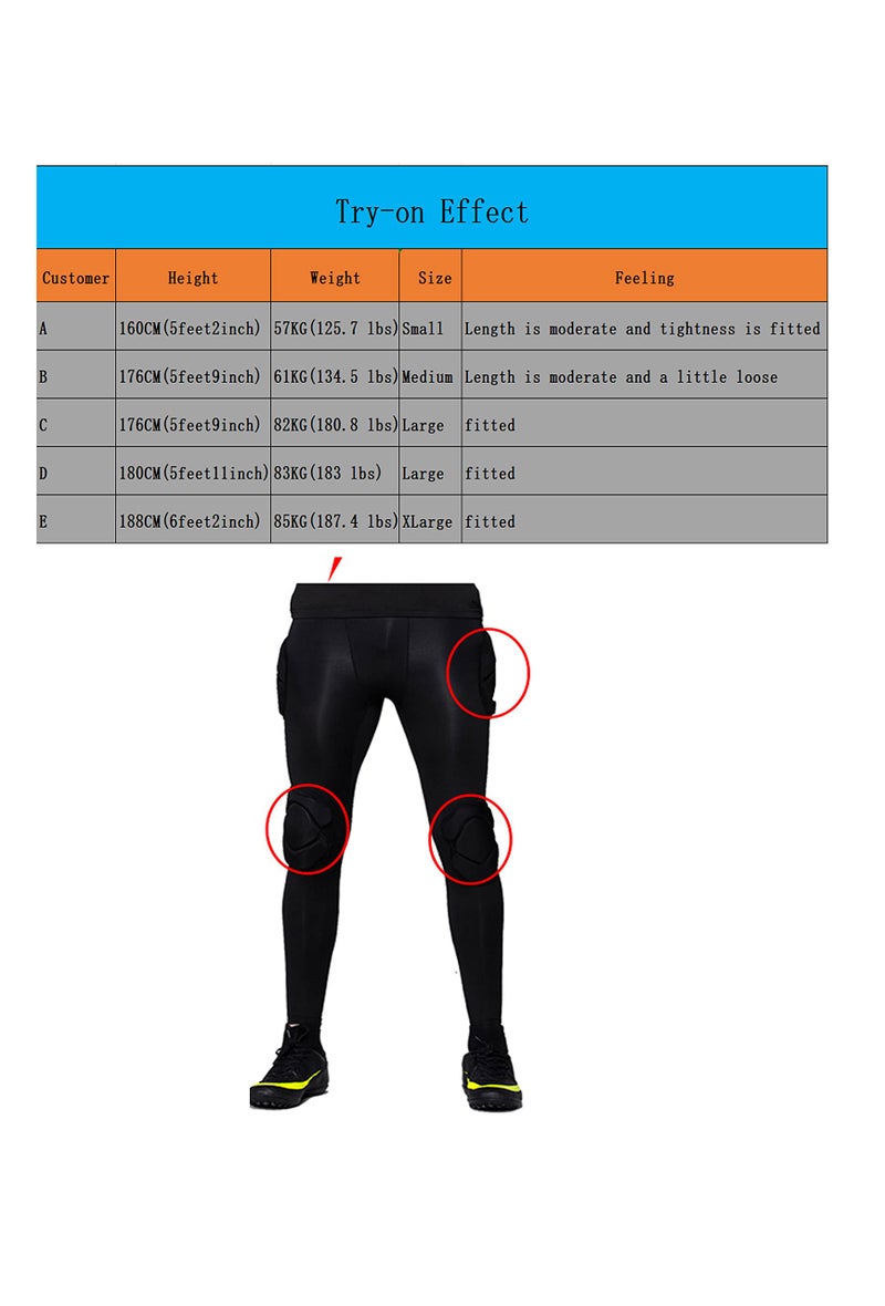 Jellybro Mens Padded Compression Pants Football Girdles Athletic Leggings for Soccer Basketball Paintball Hockey - Image 2