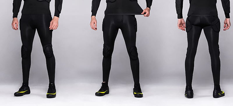 Jellybro Mens Padded Compression Pants Football Girdles Athletic Leggings for Soccer Basketball Paintball Hockey - Image 3