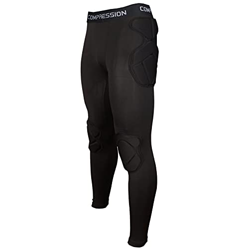 Jellybro Mens Padded Compression Pants Football Girdles Athletic Leggings for Soccer Basketball Paintball Hockey - Image 1