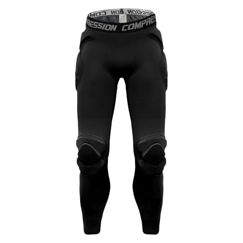 Jellybro Mens Padded Compression Pants Football Girdles Athletic Leggings for Soccer Basketball Paintball Hockey - Image 5