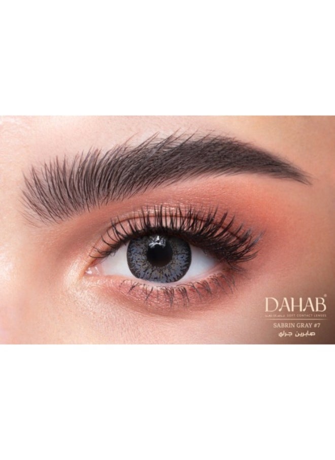 Dahab Sabrin Gray 9 Months Disposable Contact Lenses, Colored Contact Lenses, Cosmetic contact lenses, Green Contact Lenses, Pack Of 2  - Image 1