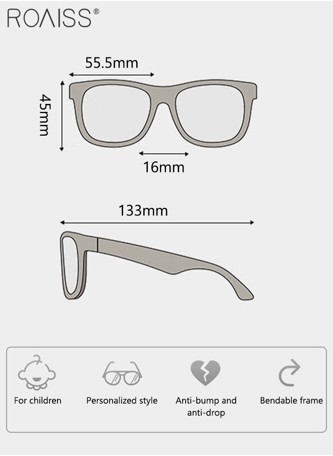 roaiss - Kids Sunglasses Polarized Sunglasses Boys Girls UV Protection Shades Glasses Party Favors Silicone Frame TAC Lense - Image 1