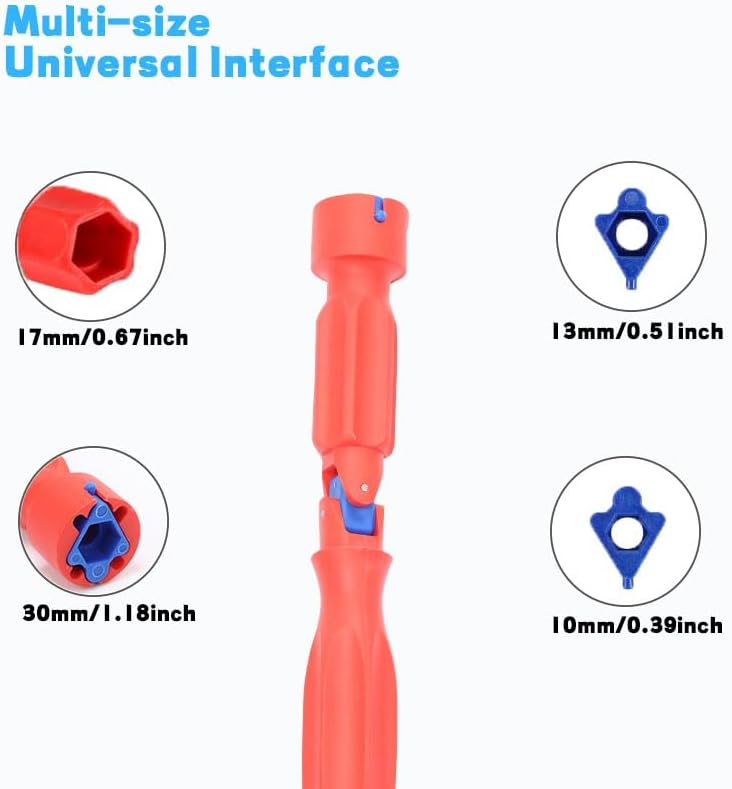VortecSys Toilet Seat Fitting Tool, Toilet Seat Repair Wrench 10/13/17mm Professional Universal Plastic High-Strength Installation Tool (1 Pack) - Image 4