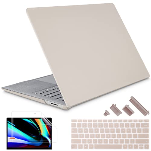 May Chen Case for 135 Microsoft Surface Laptop 345 with Alcantara Palm Rest Model 1867 1958 1950 2019 2021 2022 Plastic Hard Shell Case with Keyboard Cover Screen Protector Stone - Image 1
