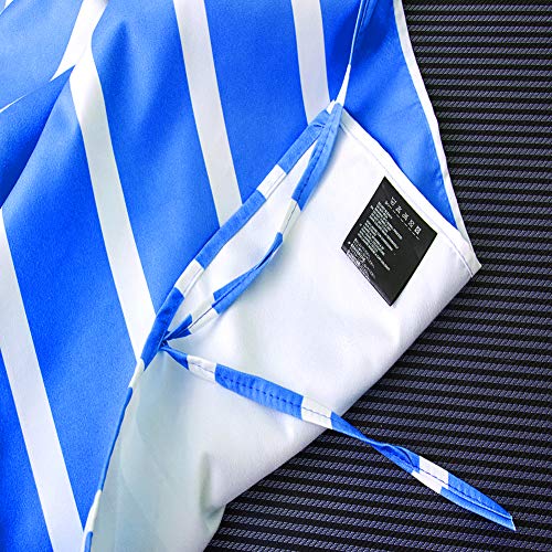 VOCOOL Beach Chair Towel Chaise Lounge Cover with Pockets Pool Chair Towel for Outdoor Patio Garden (Blue) - Image 5