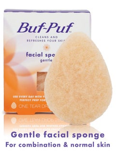 Buf-Puf Buf-Puf Gentle Facial Sponge, Dermatologist Developed, Removes Deep Down Dirt & Makeup That Causes Breakouts and Blackheads, Reusable, Exfoliating, 1 Count  - Image 2