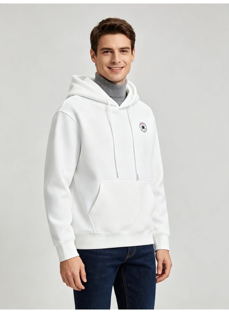 كونفرس CONVERSE Men's and women's basic hooded autumn loose pullover sweater - Image 2