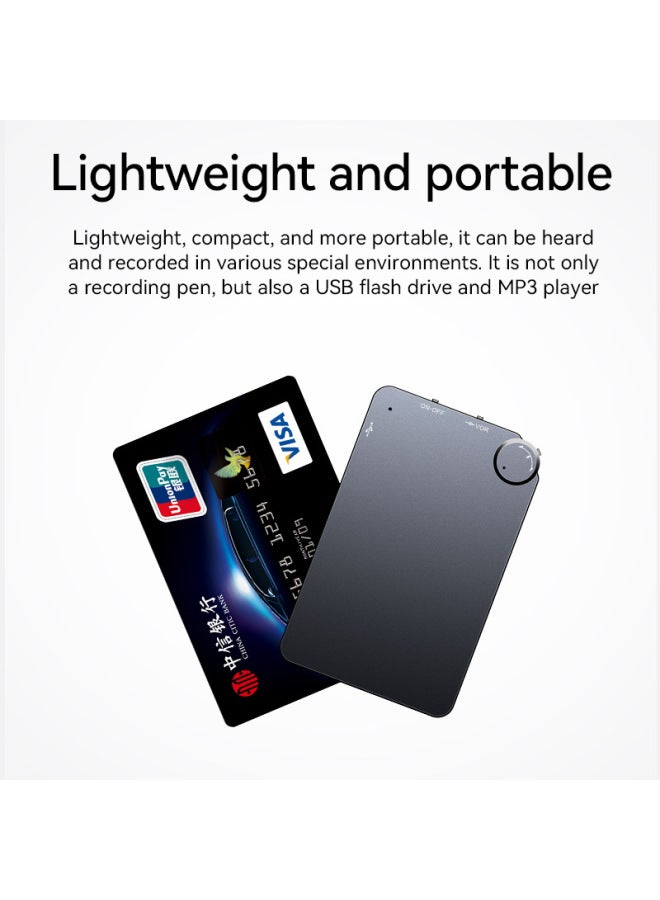 قلم تسجيل ذكي لتحويل النص إلى نص، وضع استعداد طويل جدًا، دقة عالية، تقليل الضوضاء، تفعيل الصوت، التحكم الصوتي، نوع بطاقة التسجيل، قلم تسجيل اللون: أسود، السعة: 8 جيجابايت - Image 3