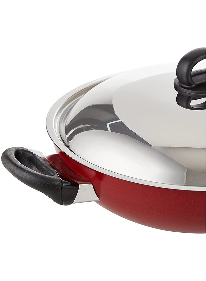 Prestige Classic. Flat Bottom Kadai Red 30cm - Image 4